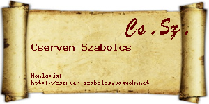 Cserven Szabolcs névjegykártya
